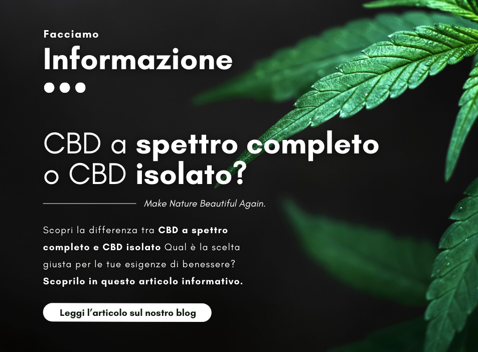 CBD a Spettro Completo o CBD Isolato: Quale Scegliere per il Tuo Benessere?