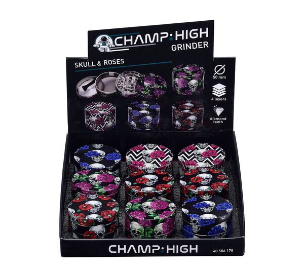 GRINDER CHAMP SKULL&amp;ROSES DA 50mm 4 PARTI 40506178